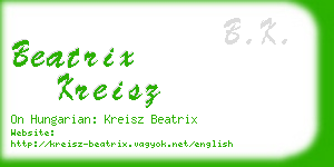 beatrix kreisz business card